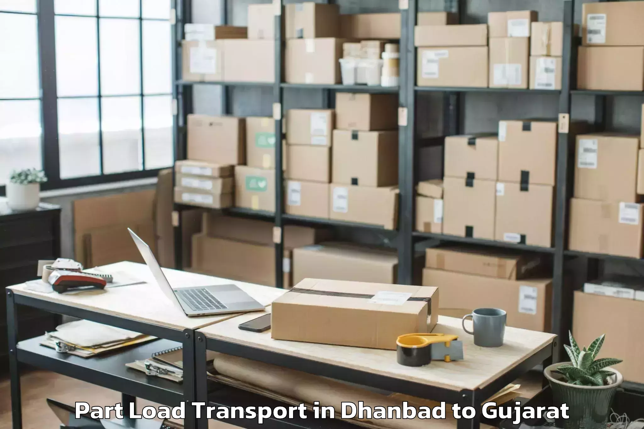 Reliable Dhanbad to Sarkhej Part Load Transport